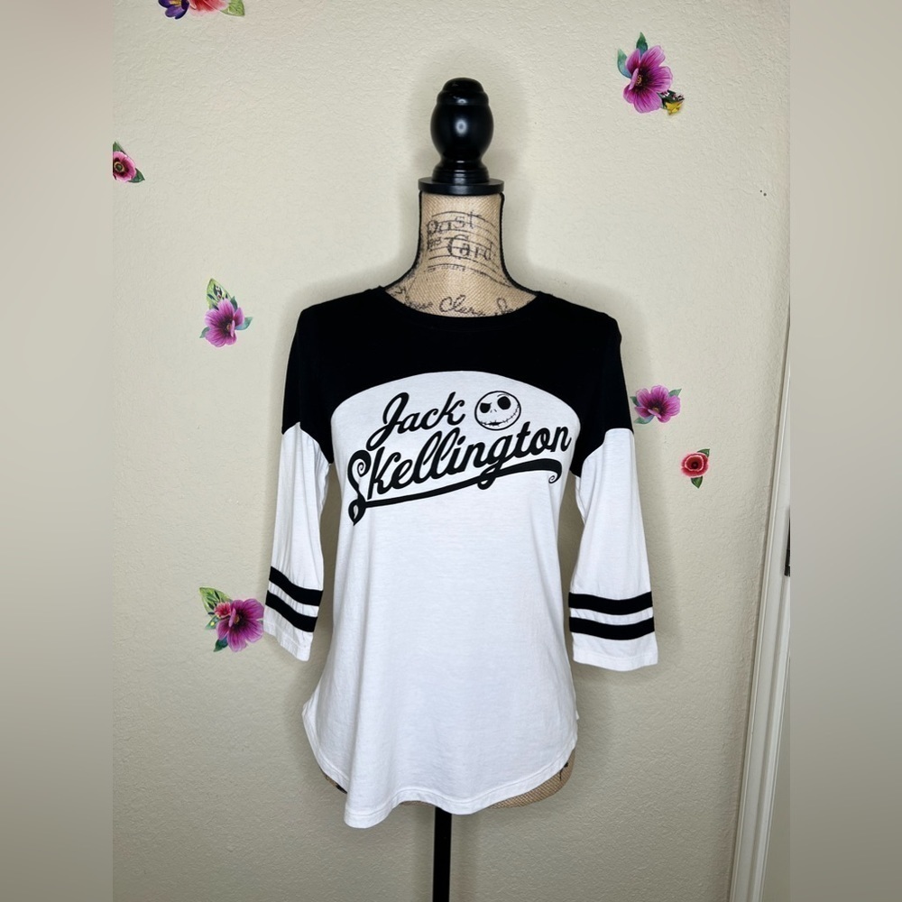 Disney Nightmare before Christmas Jack Baseball Tee Style Shirt